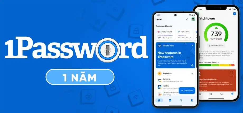 Tài khoản One Password 1 năm chính chủ