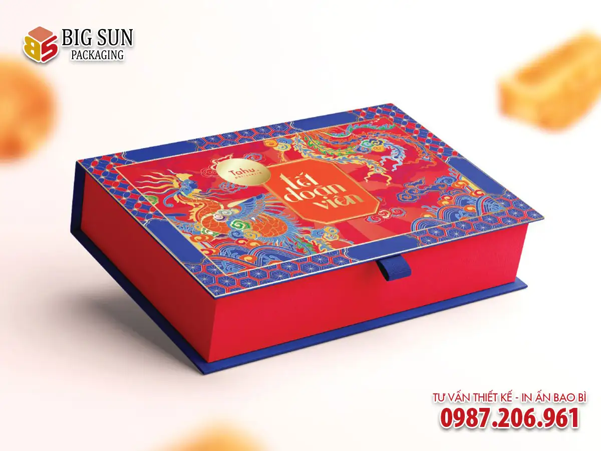 BST Hộp bánh Trung Thu Tết Đoàn Viên 6 bánh, kết hợp hộp trà