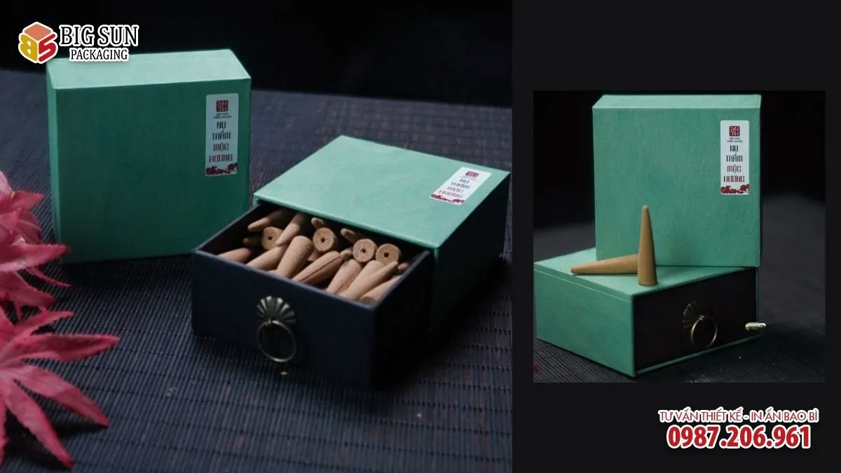 Hộp đựng nhang nụ trầm hương cao cấp Mộc Hương