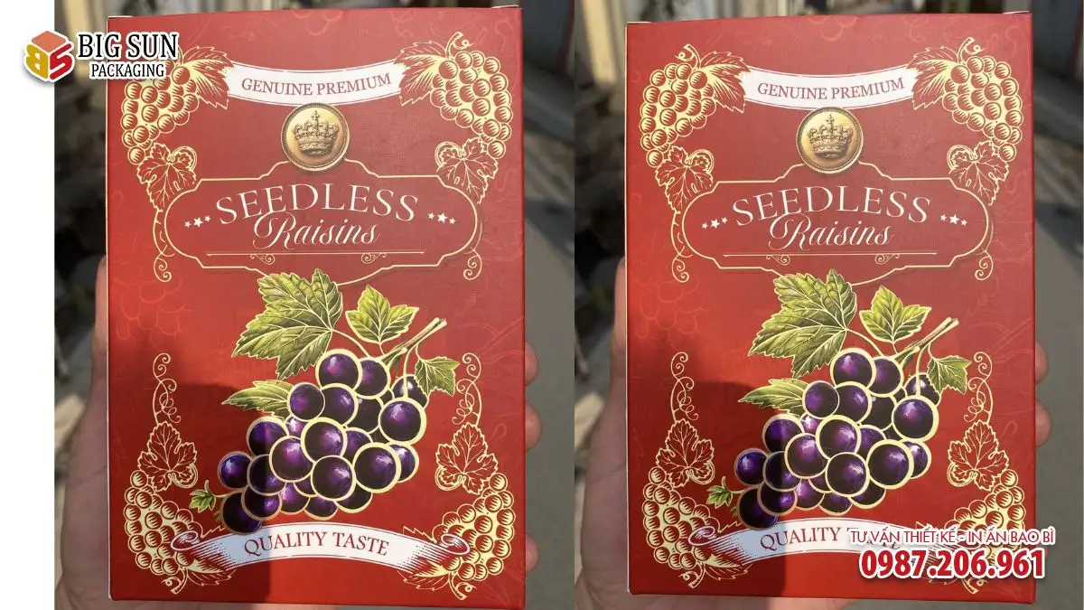 Hộp đựng bánh kẹo Seedless Raisins