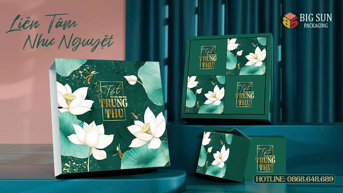 In hộp bánh trung thu Liên Tâm Như Nguyệt