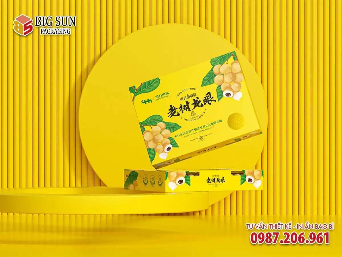 In hộp carton đựng nhãn Hoàng Kim