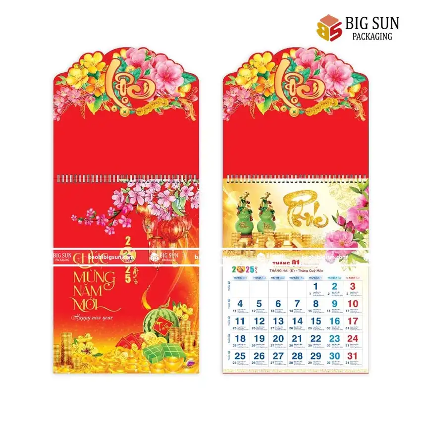 In Lịch Tết Treo Tường 2025